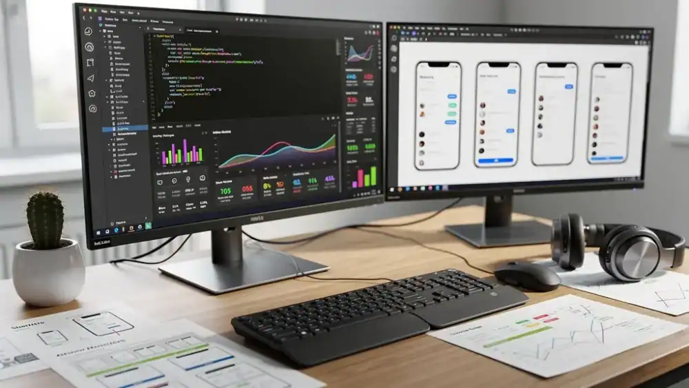 Web development workspace showing technical SEO optimization tools