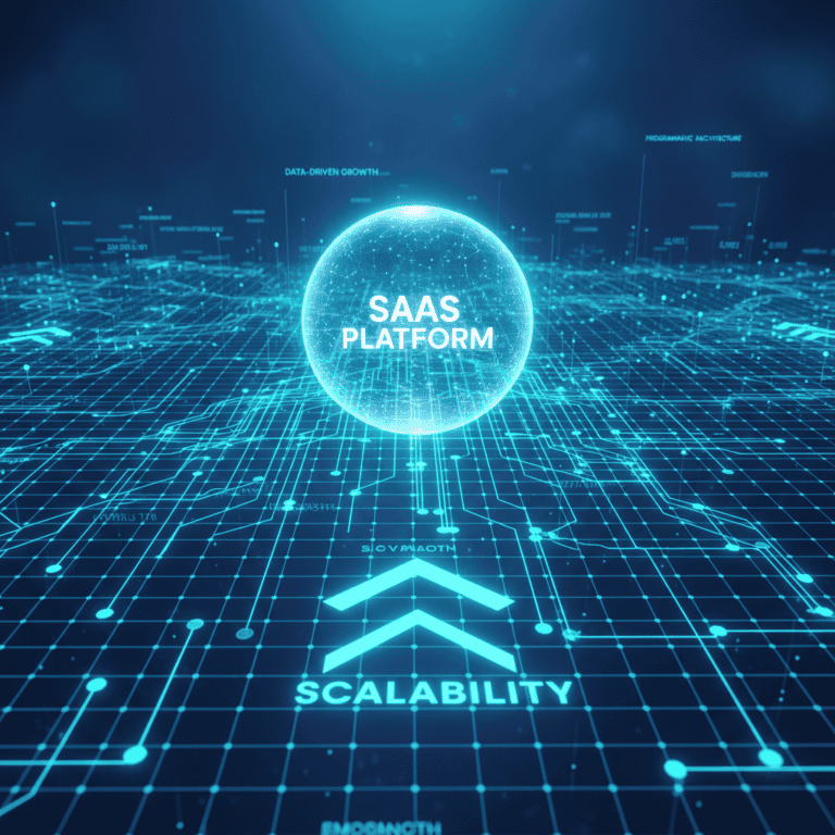 Digital SaaS platform emphasizing scalability and data-driven growth strategies.
