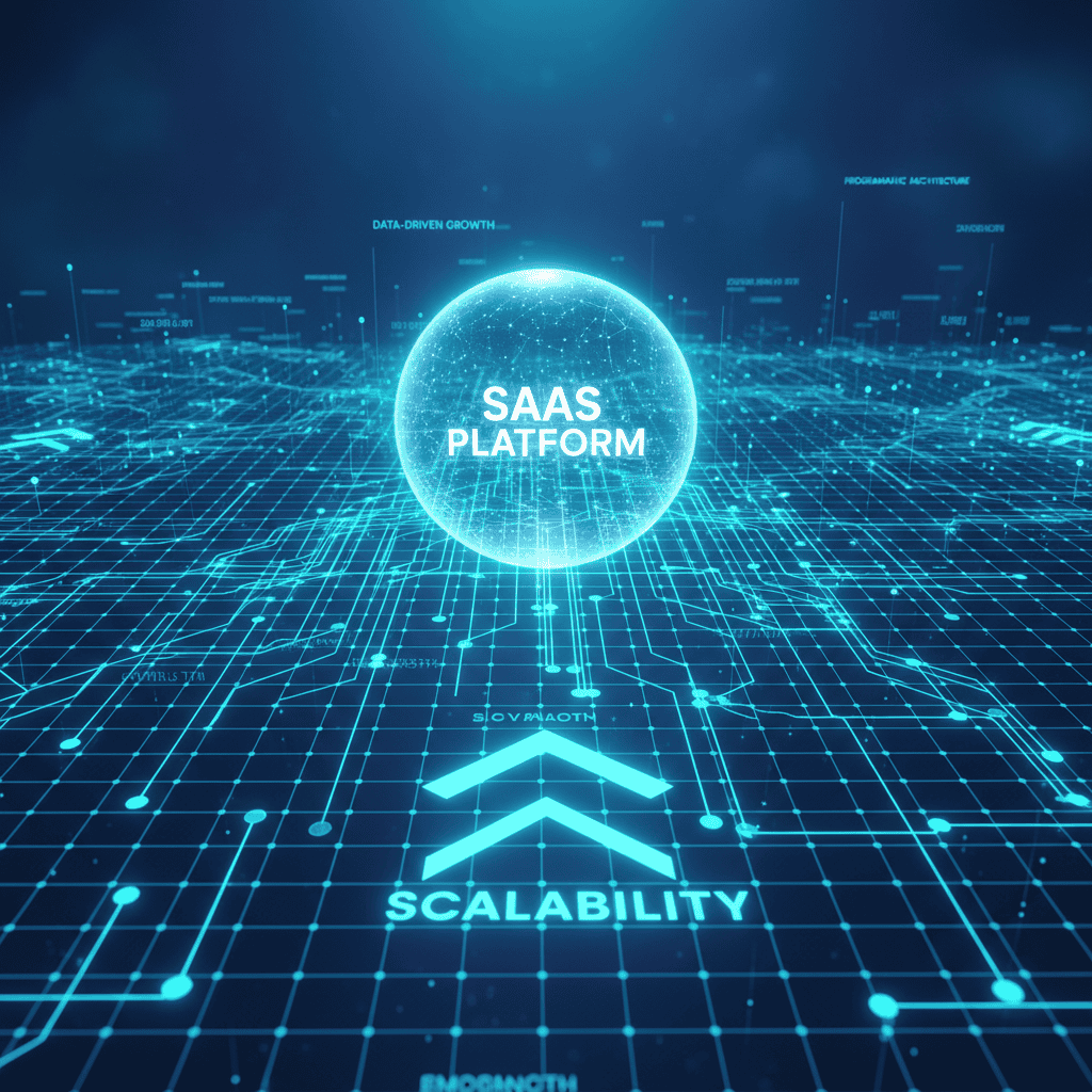 Digital SaaS platform emphasizing scalability and data-driven growth strategies.