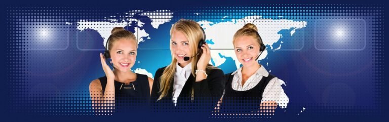 Illustration of a searchable customer help center organized by common tasks and support categories.